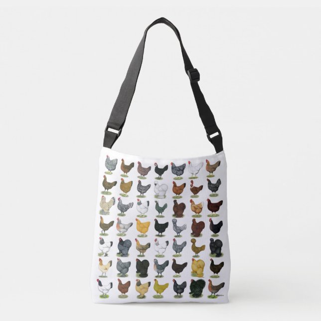 49 Chicken Hens Crossbody Bag (Front)