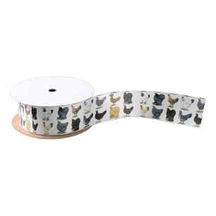 49 Chicken Hens Satin Ribbon