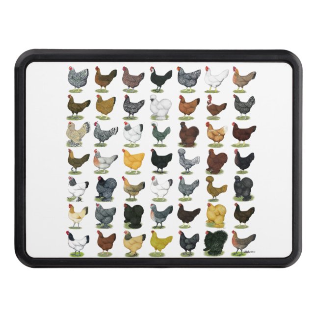 49 Chicken Hens Trailer Hitch Cover (Front)