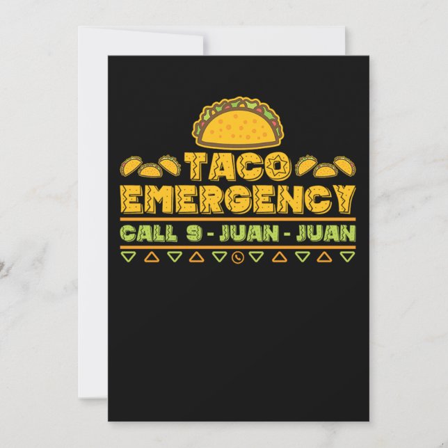49.Cinco De Mayo Taco Emergency Call 9Juanjuan Tac Save The Date (Front)