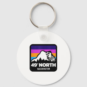 49 degrees north washington snowboarding skiing keychain
