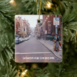 49-Mile Scenic Route in San Francisco Ceramic Ornament