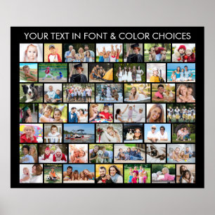 49 Photo Collage Multiple Shapes Personalized Poster