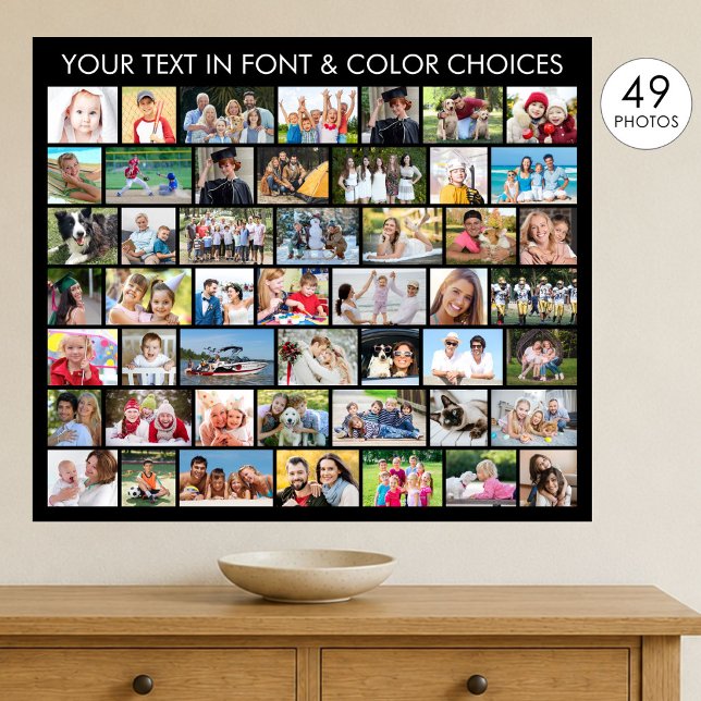 49 Photo Collage Multiple Shapes Personalized Poster (Creator Uploaded)