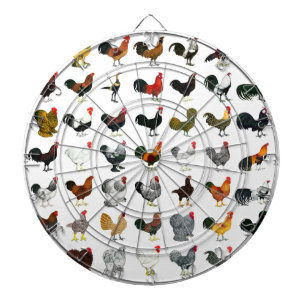 49 Roosters Dartboard