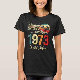 49 Yr Old Vintage September 1973 49th T-Shirt