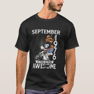 49th Birthday Bear Legends September 1976 49 Years T-Shirt