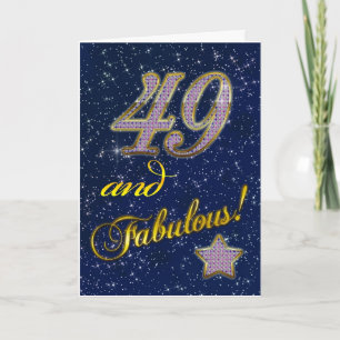 49th birthday for someone named Fabulous Card