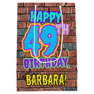 49th Birthday: Fun, Urban Graffiti Inspired Look Medium Gift Bag