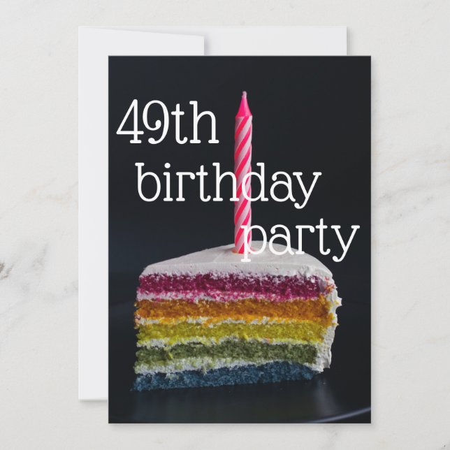 49th birthday invitation (Front)