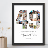 49th Birthday Number 49 Custom Photo Collage