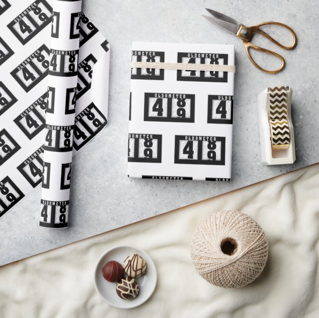 49th Birthday Odometer    Wrapping Paper (Crafts)