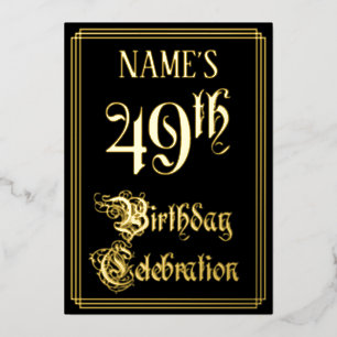 49th Birthday Party — Fancy Script & Custom Name