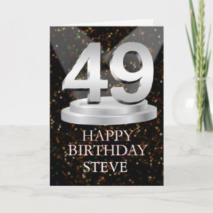 49th Birthday Spotlights Add A Name Card
