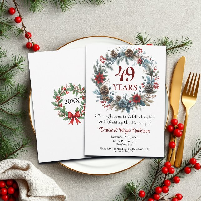 49th Wedding Anniversary Winter Invitation (Creator Uploaded)