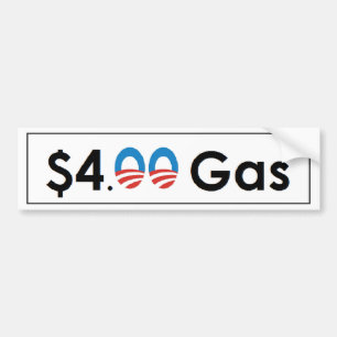 $4.00 Obama Gas Bumper Sticker