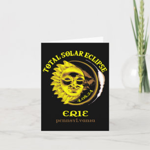 4.08.24 Total Solar Eclipse 2024 Erie Pennsylvania Card