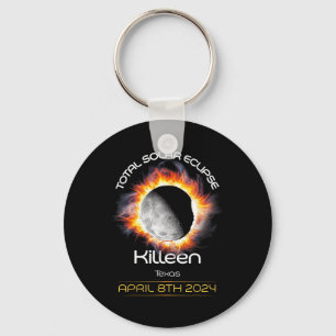 4.08.24 Total Solar Eclipse 2024 Killeen Texas Keychain