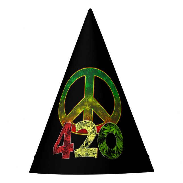 4 20 Peace Party Hat (Front)
