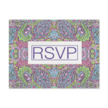 4.25" x 5.6" Groovy Daisy RSVP PostCard