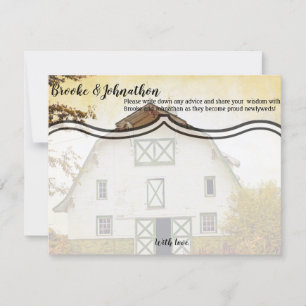 4.25x5.5 Advice Card Sunset Barn Country Rustic Fi