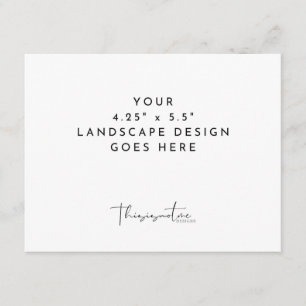 4.25x5.5" Card Printing Landscape Template