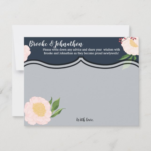 4,25x5,5 Carte conseil Fleurs florales blanches su (Devant)