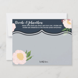 4,25x5,5 Carte conseil Fleurs florales blanches su