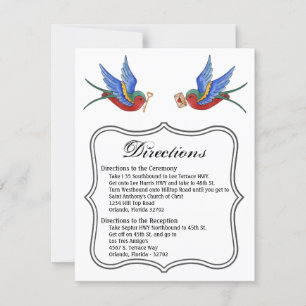 4.25x5.5 Carte de direction Tatouage traditionnel 