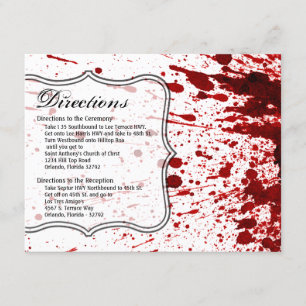 4.25x5.5 Direction Card Blood Splatter Vampire Got