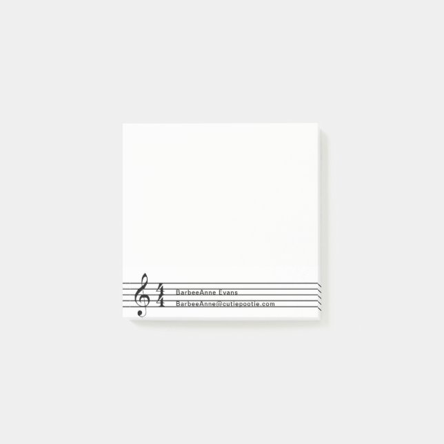 4/4 Time Post-it Notes (Front)