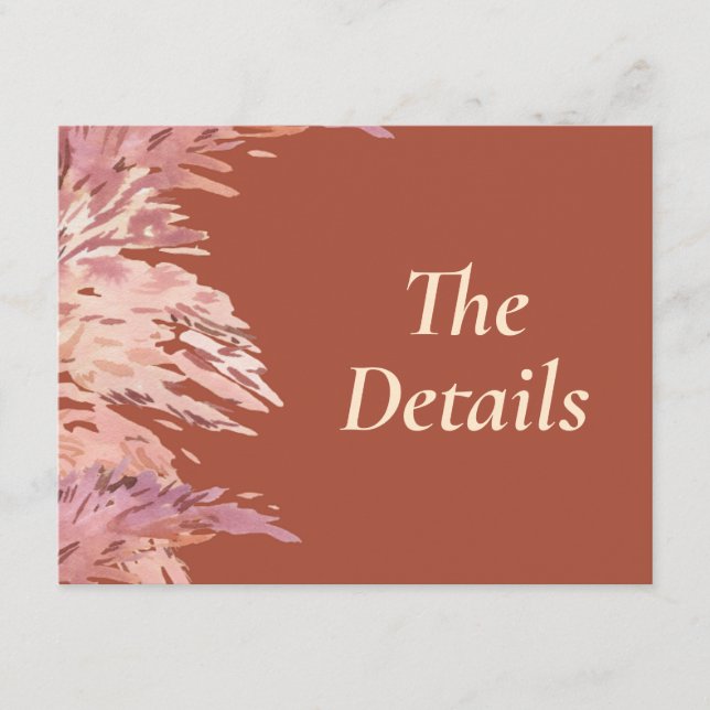 4.5 x 5.5 Wedding Details Insert (Front)