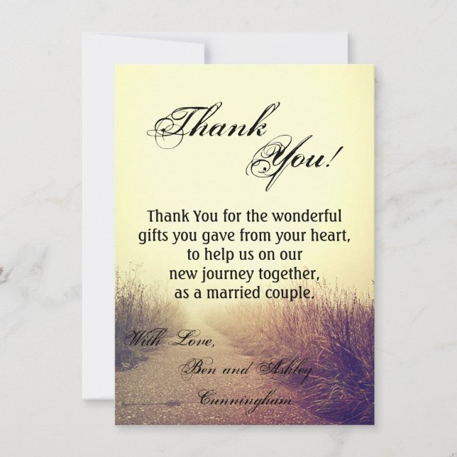 4,5 x 6,25 Carte de remerciements Sunrise Pathway  (Devant)