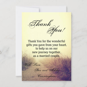 4,5 x 6,25 Carte de remerciements Sunrise Pathway 