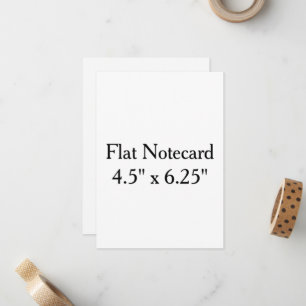 4.5" x 6.25" Squared Flat Note Card