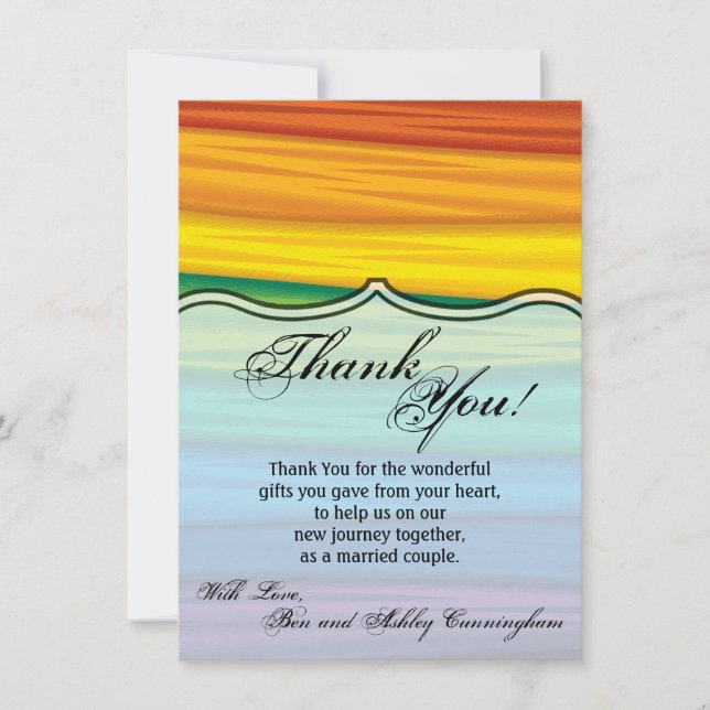 4,5x6,25 Carte de remerciements lgbtq drapeau arc- (Devant)
