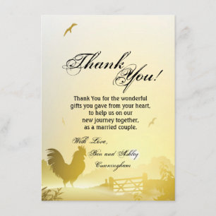 4.5x6.25 Thank You Card Sunny Morning Farm Country