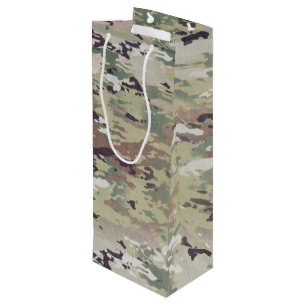 4.75lx4wx13h Wine Gift Bag Army OCP Camo Uniform