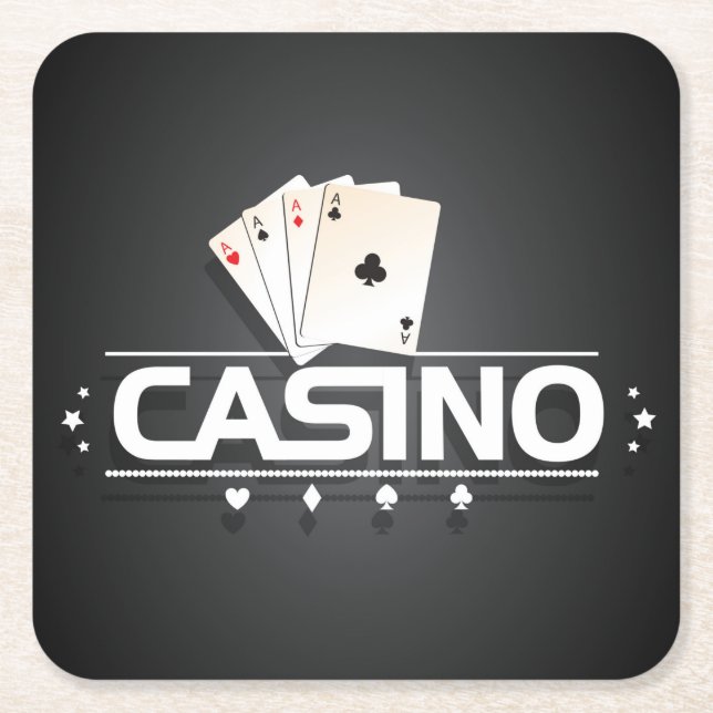 4 Aces Casino Coaster Set (Front)