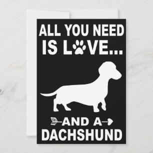 4 All You Need Is Love And A Dachshund Invitation