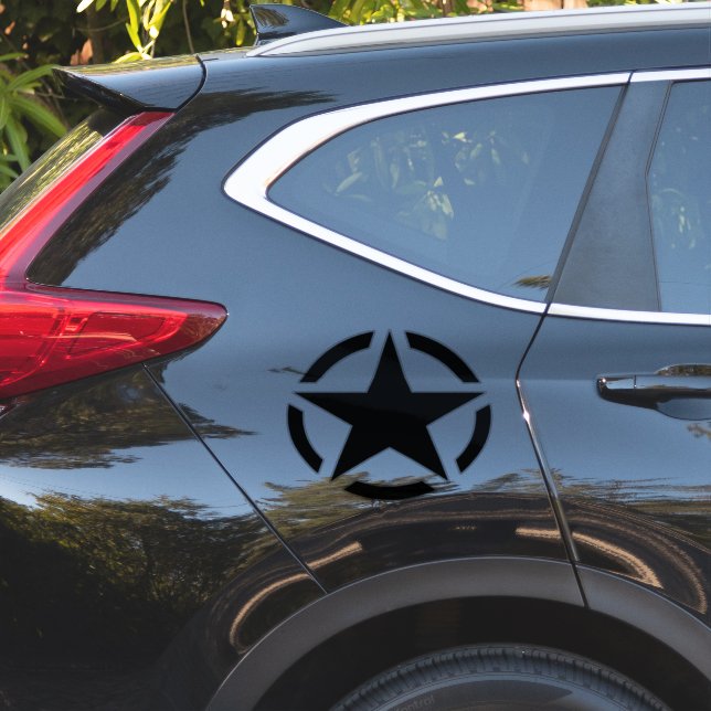 4 American Star Stencil Vintage Decals (Car Side)