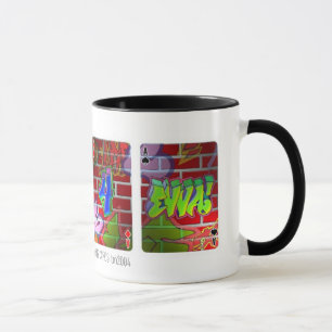 "4 AS" de TripStops 11 onces. tasses de graffiti