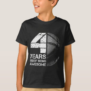4 Basketball Basketball Old Years 4th Player Smile T-Shirt