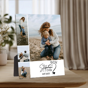 4 Best Stepmom Ever Custom Photo Collage  Plaque