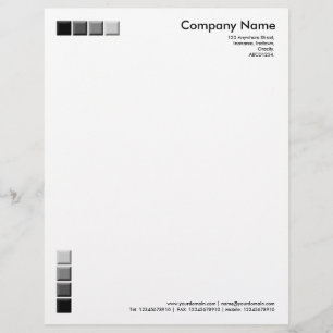 4 Black and Grey Squares 3d Letterhead