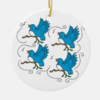 4 Calling Birds Ceramic Ornament
