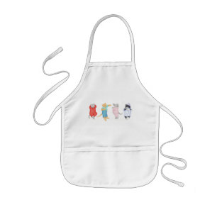 4 CATS IN PAJAMAS Kids Apron