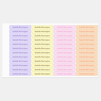 4 Colour Custom Name Iron-On Fabric Clothing 
