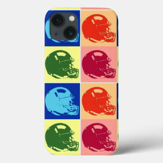 4 Colour Pop Art Football Helmet iPhone 13 Case