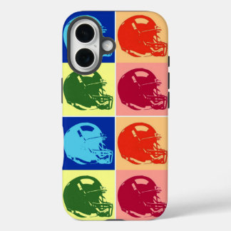 4 Colour Pop Art Football Helmet iPhone 16 Case